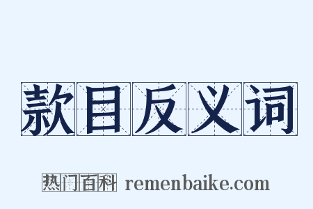 款目反义词是什么意思的图片